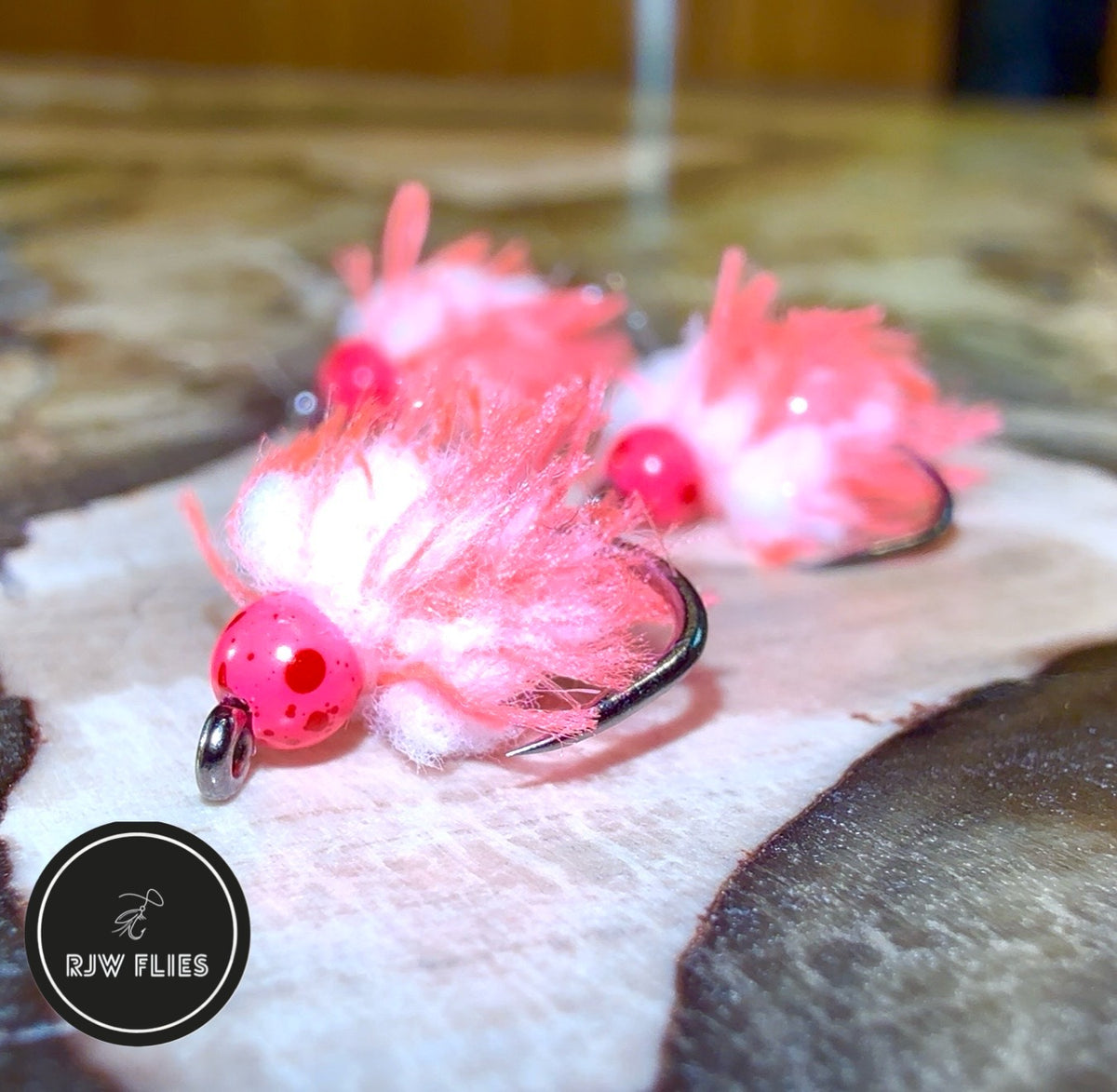RJW Atomic Pink Egg #16 (3 Flies Per pack)