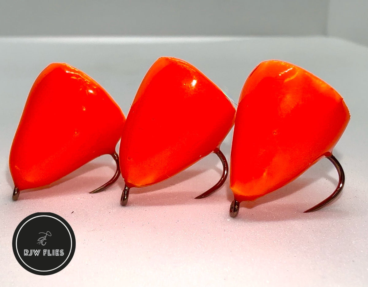 RJW Competition Hot Orange Bung Fly (3 Pack)