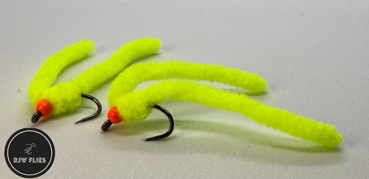 RJW Hydro Yellow Chenille Worm