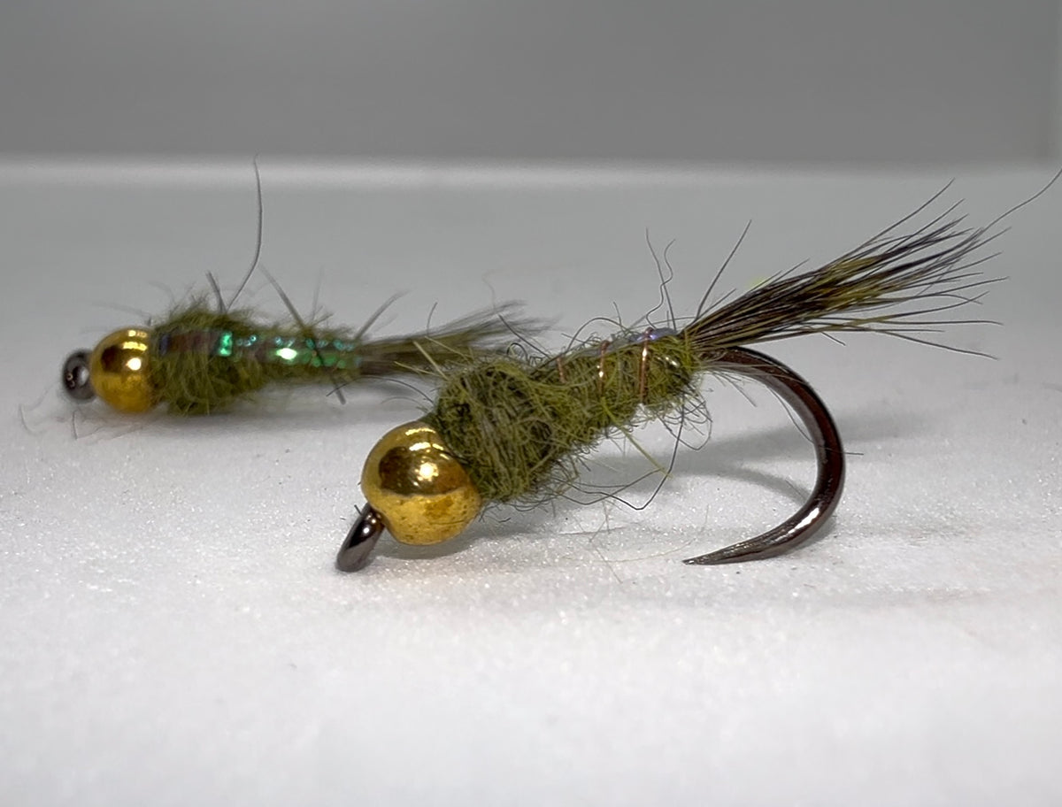Gold Head Olive Hairs Ear