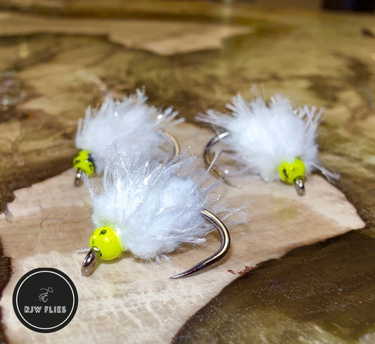 RJW Atomic White Egg #14 (3 Flies Per Pack)