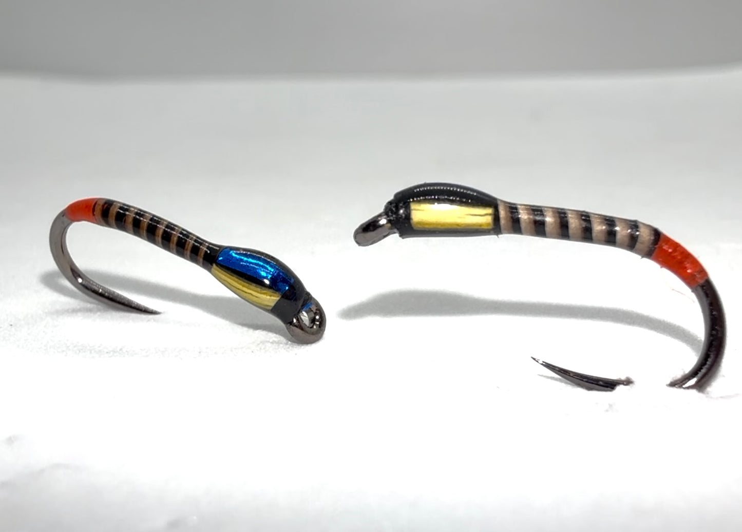 Yellow Cheek / Blue Thorax Stripped Quill Buzzer